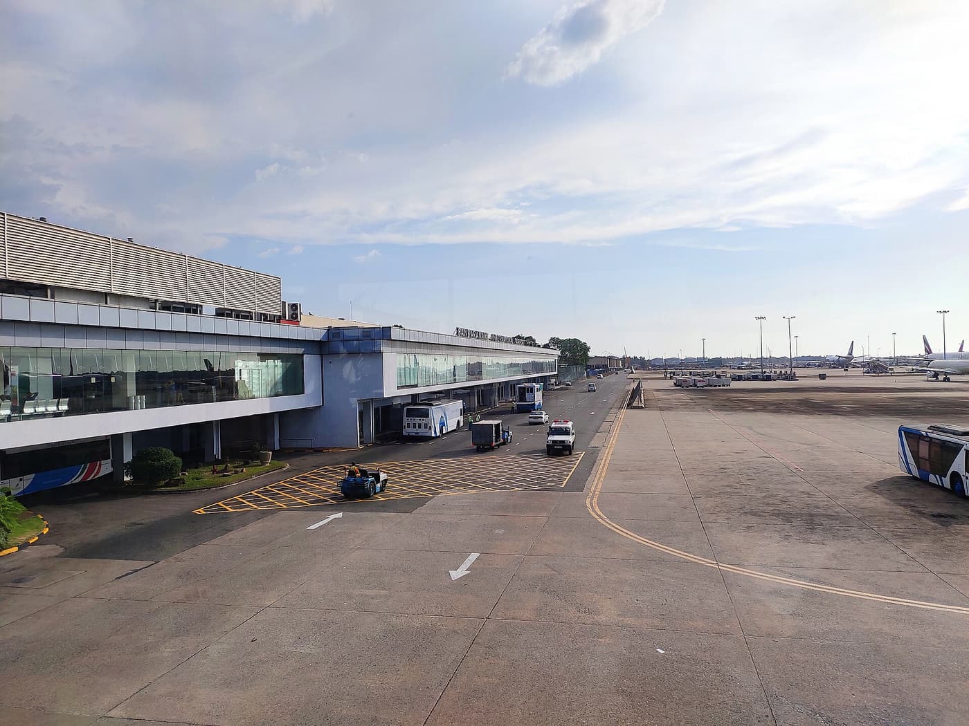 Aircraft at the terminal of Bandaranaike International Airport, Katunayake