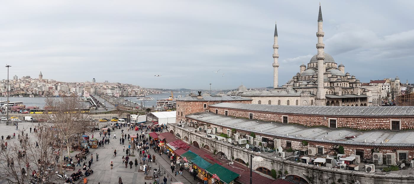 The New Mosque and the Galata Bridge in Istanbul